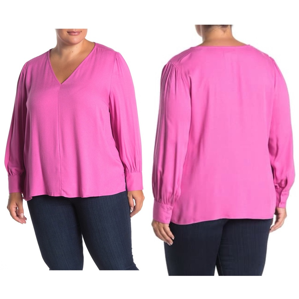NWT 14th & Union V-Neck Popover Blouse